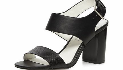 Dorothy Perkins Womens Black block heel sandals- Black DP22307501