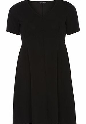 Womens Black crepe jersey dress- Black DP07251000