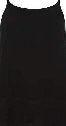 Dorothy Perkins Womens Black Double Layer Cami Top- Black