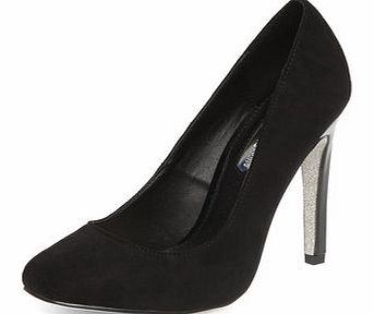 Dorothy Perkins Womens Black Glitter Court Shoes- Black DP22261210