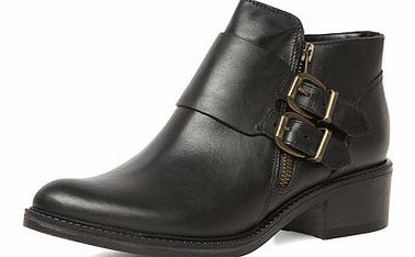 Dorothy Perkins Womens Black leather ankle boots- Black DP22264601