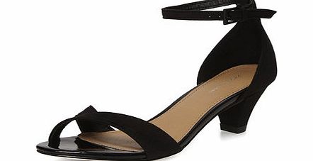 Dorothy Perkins Womens Black low heel sandals- Black DP22297510