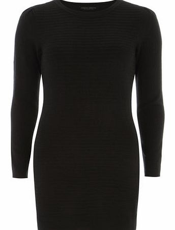 Dorothy Perkins Womens Black ottoman knitted tunic- Black
