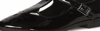 Dorothy Perkins Womens Black patent dolly shoe- Black DP19934410