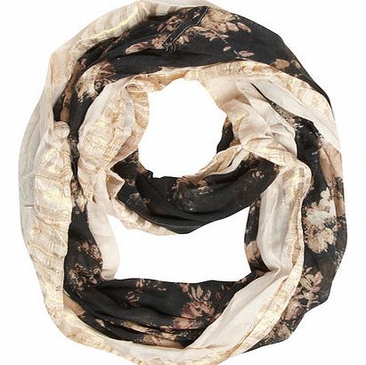 Womens Black Secret Garden Snood- Black DP11127510