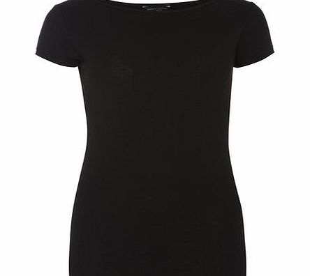 Dorothy Perkins Womens Black Short Sleeved Tee- Black DP56397410