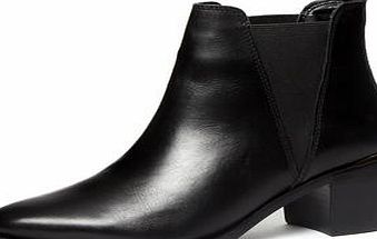 Dorothy Perkins Womens Black suede block heel boot- Black