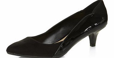 Dorothy Perkins Womens Black suedette kitten heels- Black