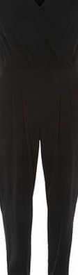 Dorothy Perkins Womens Black wrap jumpsuit- Black DP07263910