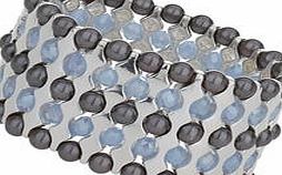 Dorothy Perkins Womens Blue And Grey Bead Bracelet- Blue