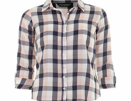 Dorothy Perkins Womens Blush and navy check shirt- Pink DP67192011