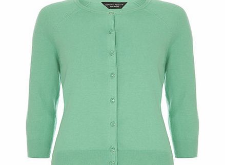 Dorothy Perkins Womens Bright Green Cotton Cardigan- Green