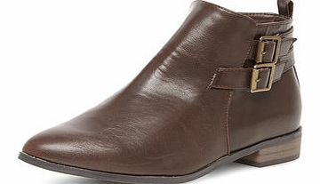 Dorothy Perkins Womens Brown wide fit point boots- Brown