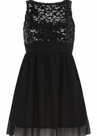 Womens Chase 7 Black Sequin Embellished Dress-
