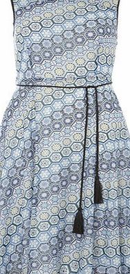 Dorothy Perkins Womens Chiffon geo printed midi dress- Blue