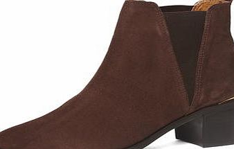 Dorothy Perkins Womens Chocolate suede block heel boots-
