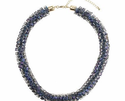 Dorothy Perkins Womens Chunky Blue Facet Necklace- Blue DP49815456