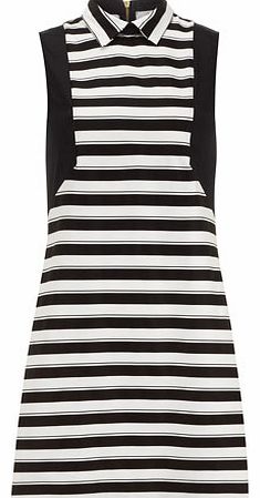 Womens Closet Black/white stripe shift dress-