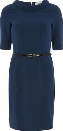 Dorothy Perkins, 1134[^]262015000706931 Womens Closet Blue Wide Collar Panel Dress- Blue
