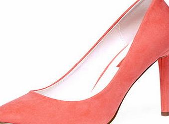Dorothy Perkins Womens Coral almond toe court shoes- Coral