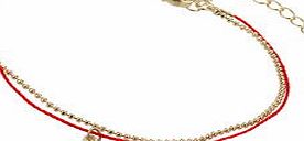 Dorothy Perkins Womens Crystal Heart Double Anklet- Clear