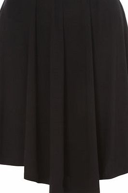 Dorothy Perkins Womens Curved Hem Full Skirt- Black DP14590810
