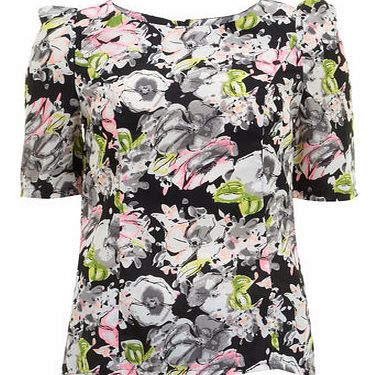 Dorothy Perkins Womens Cutie Black Short Sleeve Top- Black