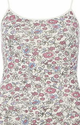 Dorothy Perkins Womens Ditsy Floral Cami Top- Ivory DP56407141