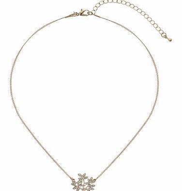 Dorothy Perkins Womens Ditsy Willow Tree Necklace- Silver
