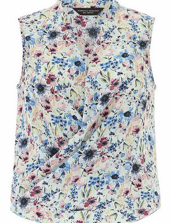 Dorothy Perkins Womens Ditsy Wrap Front Top- Multi Colour