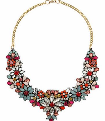 Womens Extravagant Bead Necklace- Multi Colour