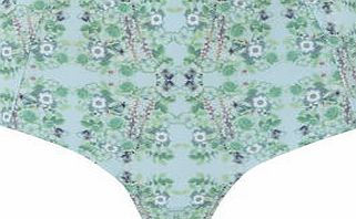 Dorothy Perkins Womens Floral High Waist Bikini Bottoms- Blue