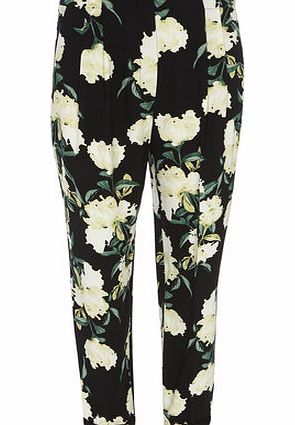Dorothy Perkins Womens Floral Printed Crepe Peg Trousers- Multi