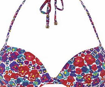 Dorothy Perkins Womens Floral Push Up Bikini Top- Multi Colour