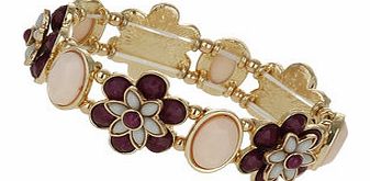 Dorothy Perkins Womens Flower Stretch Bracelet- Pink DP49814880
