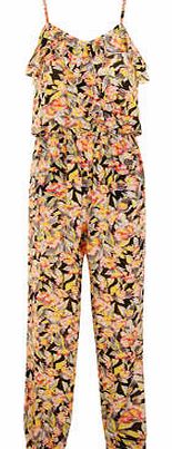 Womens Girls on Film Floral Strappy Jumpsuit-