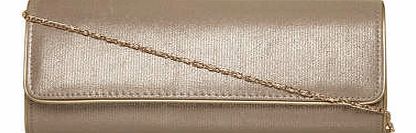 Dorothy Perkins Womens Gold shimmer clutch bag- Gold DP22241020