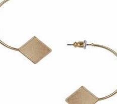 Dorothy Perkins Womens Gold Square Half Hoop- Gold DP49815772