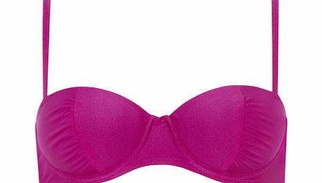Dorothy Perkins Womens Grape Plain Balconette bikini top- Purple
