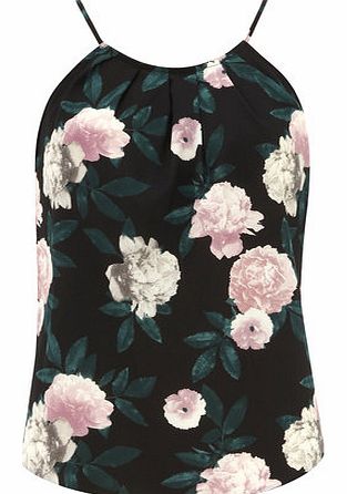 Dorothy Perkins Womens Green and Pink Floral Cami Top- Green