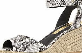 Dorothy Perkins Womens Grey espadrille wedge sandals- Grey