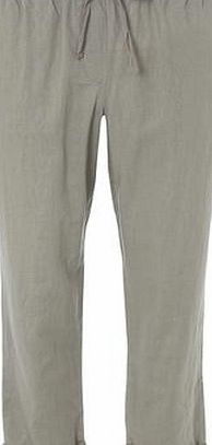 Dorothy Perkins Womens Grey Linen Joggers- Grey DP74425201