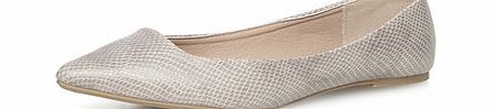 Dorothy Perkins Womens Grey snake effect wide fit point pumps-