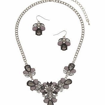 Dorothy Perkins Womens Grey Stone Jewellery Set- Grey DP49815161
