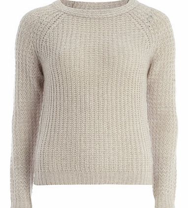 Dorothy Perkins Womens Grey twist stitch knitted jumper- Grey