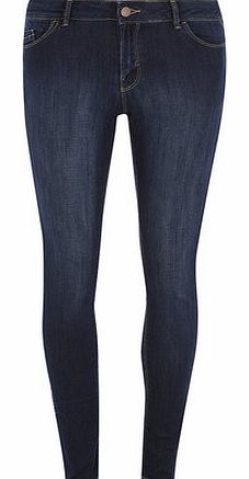 Dorothy Perkins Womens Indigo ``Darcy`` Skinny Jeans- Blue