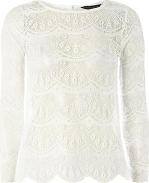 Dorothy Perkins, 1134[^]262015000705998 Womens Ivory Button Back Top- White DP05601682