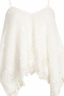 Dorothy Perkins Womens Ivory Embroidery Cami Top- White DP05541322