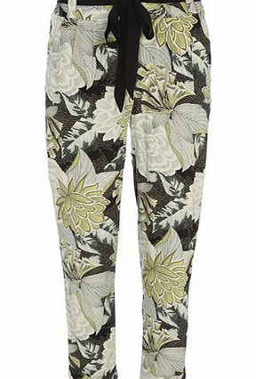 Dorothy Perkins Womens Ivory Floral Print Joggers- Ivory