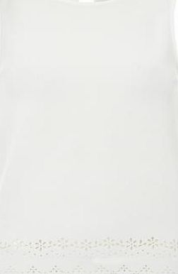 Dorothy Perkins Womens Ivory Laser Hem Shell Top- White DP05541922